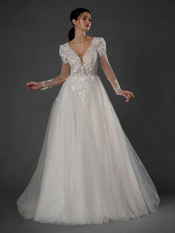 Size 14 Stella Couture 25574 Champagne Gown