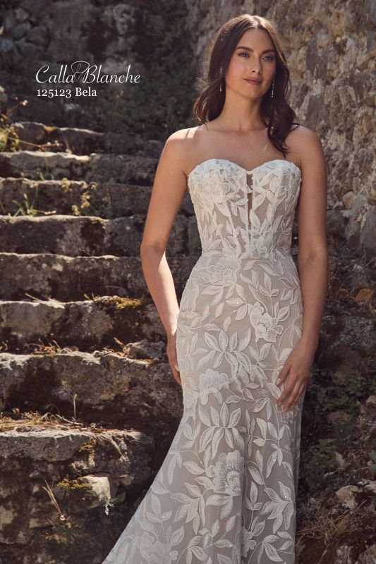 Calla Blanche Size 16 125123 Bela Ivory/Light Nude Gown - Image 3
