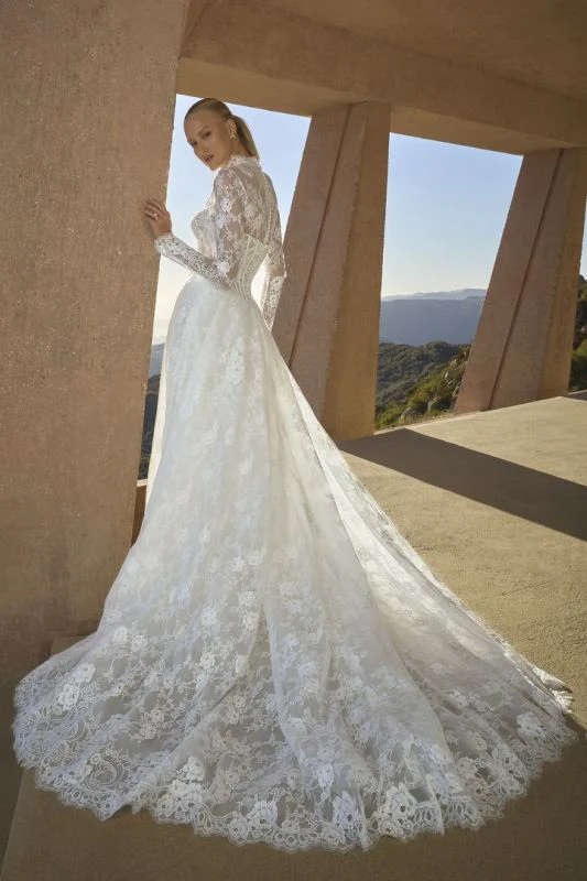 Size 16 Casablanca 2621 Geneva Ivory/Nude/Ivory Gown - Image 5