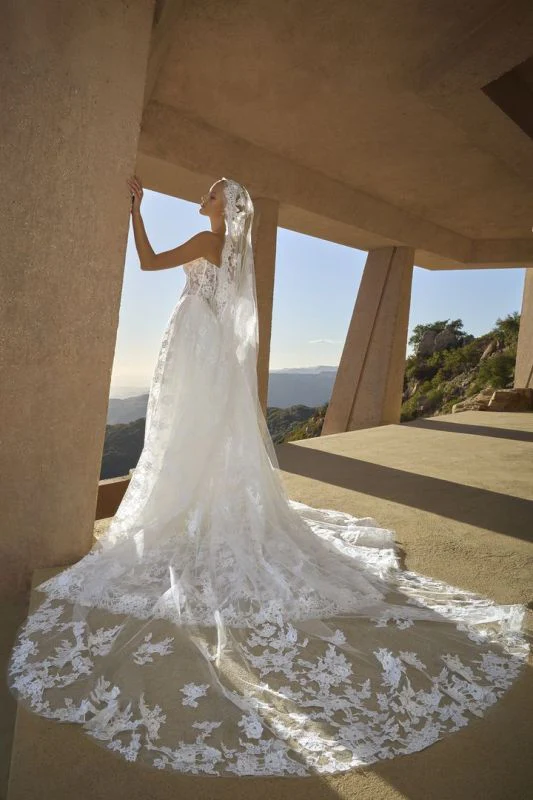 Size 16 Casablanca 2621 Geneva Ivory/Nude/Ivory Gown - Image 6