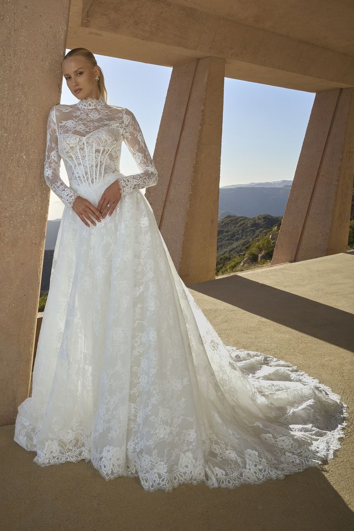 Size 16 Casablanca 2621 Geneva Ivory/Nude/Ivory Gown - Image 7
