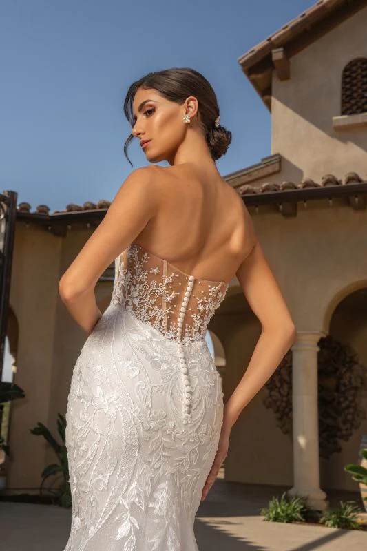 Kitty Chen Size 16 Ophelia Ivory/Nude/Tan Gown - Image 3