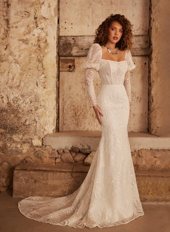 Size 16 La Perle LP2251 Martha Ivory Gown - Image 5