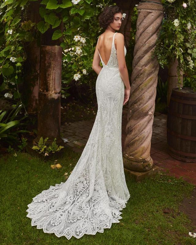 La Perle Size 16 LP2313 Blythe Ivory Gown - Image 2