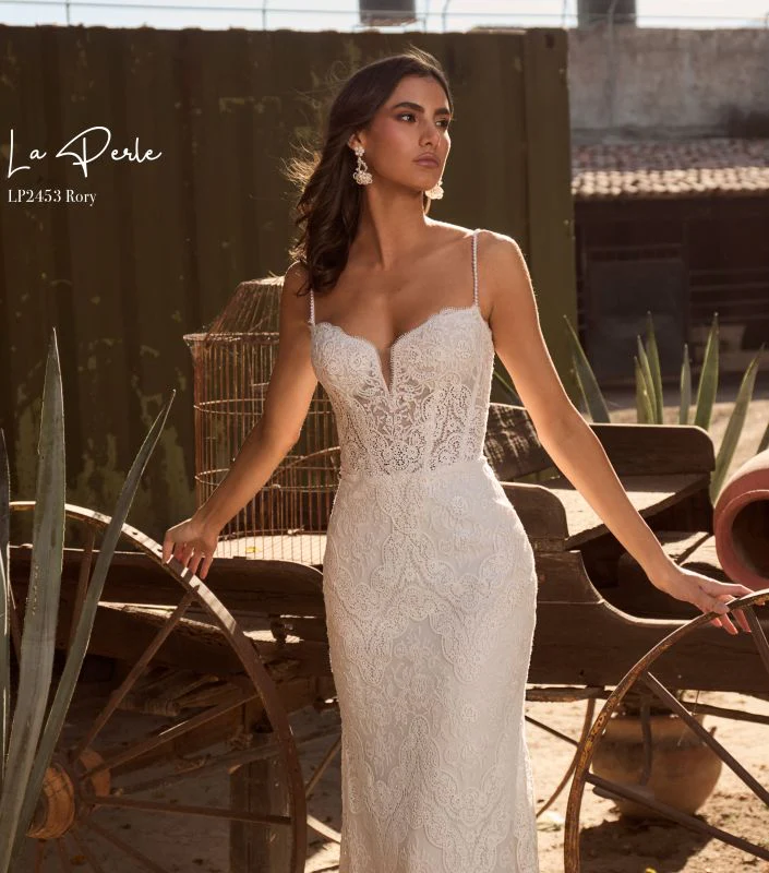 La Perle Size 16 LP2453 Rory Ivory/Ivory Gown - Image 4