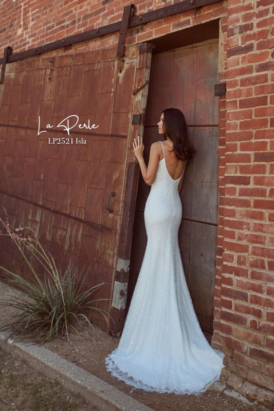 La Perle Size 16 LP2521 Isla Ivory Gown - Image 3