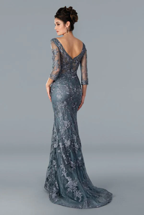Size 16 Stella Couture 22361 Charcoal Mother of Bride Dress - Image 2