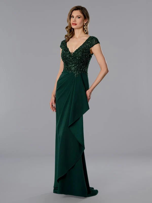 Stella Couture Size 16 25364 Hunter Green Mother of Bride Dress
