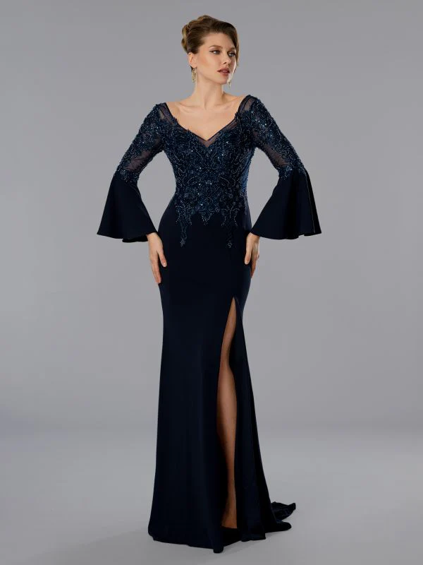 Stella Couture Size 16 25366 Navy Mother of Bride Dress
