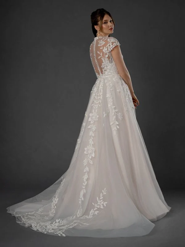 Size 16 Stella Couture 25577 Champagne Gown - Image 2