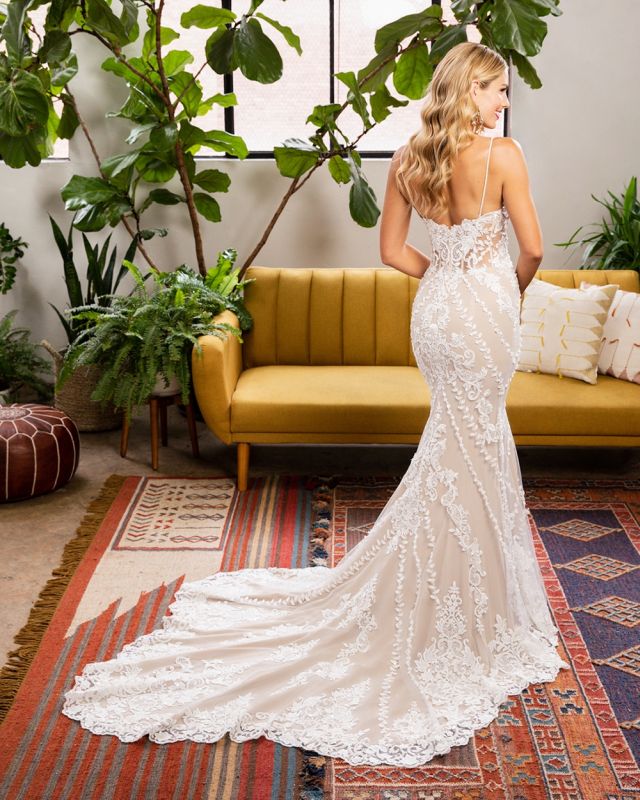 Size 18C Casablanca BL318 Robyn Nude/Ivory/Silver Gown - Image 3