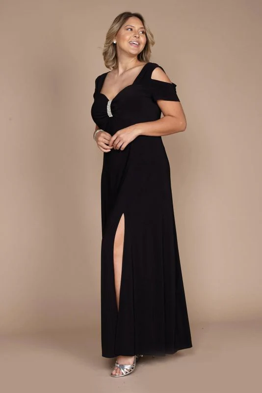 R&M Richards Size 18W 1367W Black Mother of Bride Dress