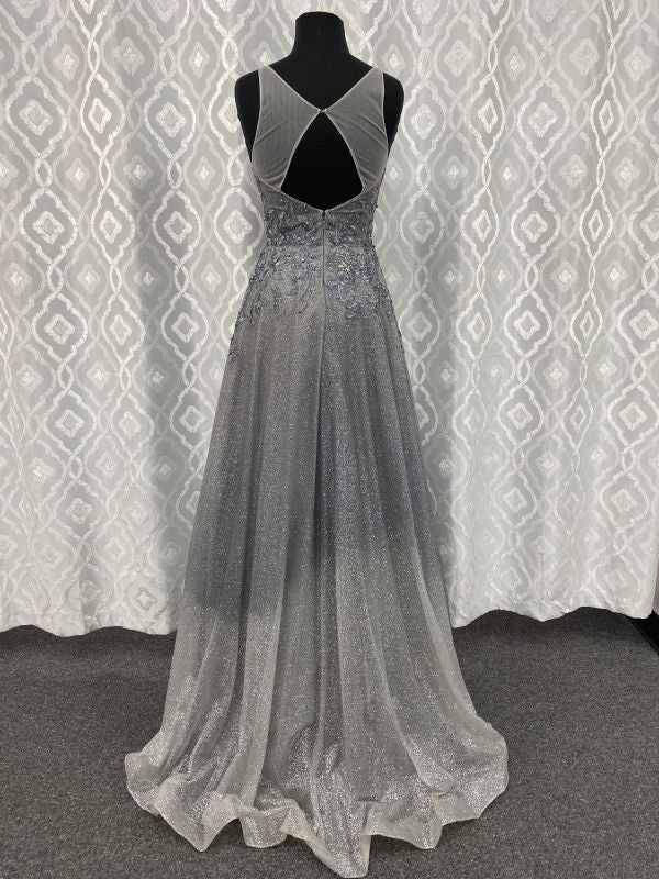 Size 2 Lore 9PK023 Silver Mother of Bride Dress - Image 2
