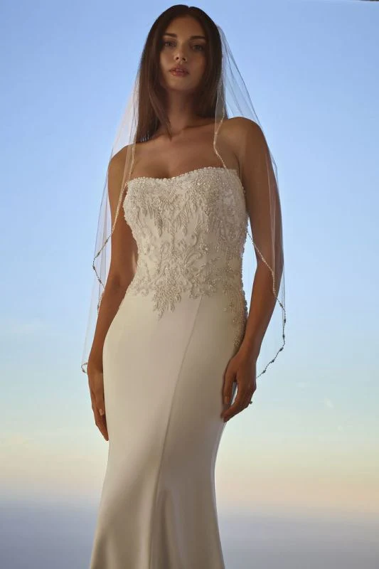 Size 20C Casablanca 2611 Oceana Ivory/Silver Gown - Image 3