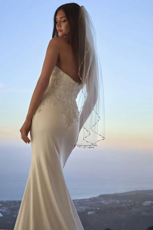 Size 20C Casablanca 2611 Oceana Ivory/Silver Gown - Image 5