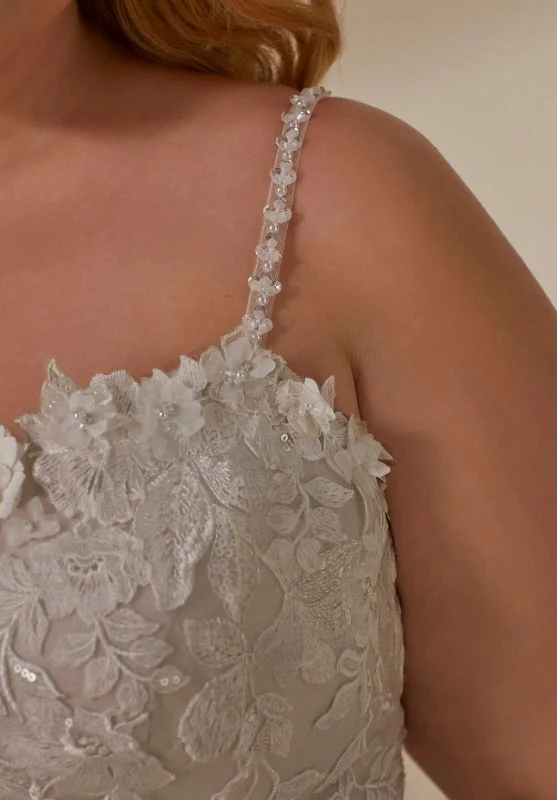 Size 22W Mori Lee 3398 Leia Ivory/Champagne/Honey Gown - Image 5
