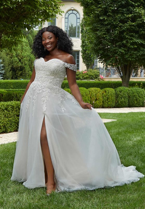 Mori Lee Size 22W 3420 Ivory/Champagne Gown