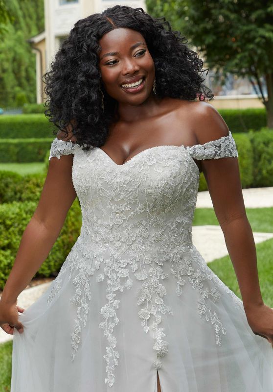 Mori Lee Size 22W 3420 Ivory/Champagne Gown - Image 2