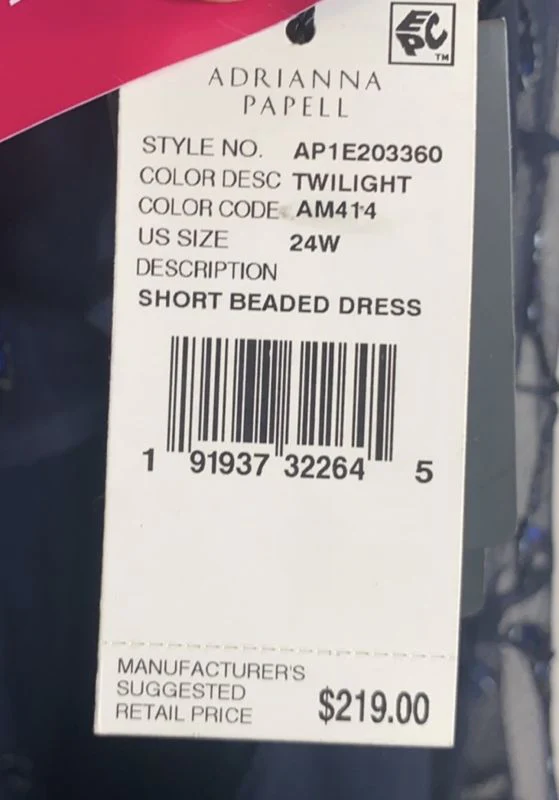 Size 24W Adrianna Papell AP1E203360 Twilight Mother of Bride Dress - Image 4