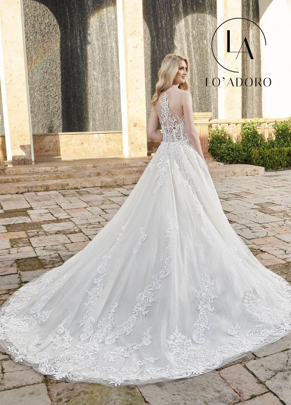 Lo' Adoro Size 24W M794 Ivory Gown - Image 3