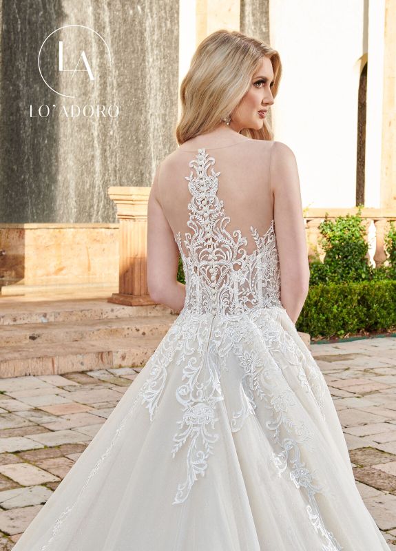 Lo' Adoro Size 24W M794 Ivory Gown - Image 4