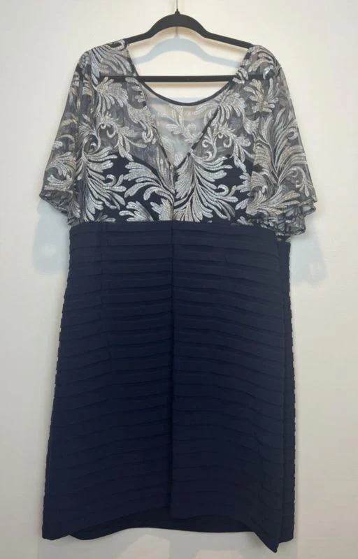 Size 24W Scarlett Navy/Silver Mother of Bride Dress - Image 2