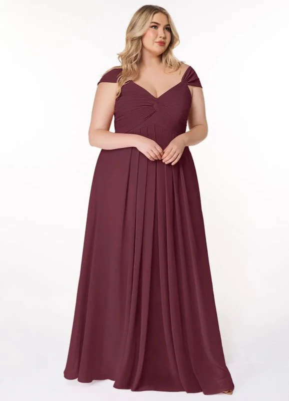 Size 28 Azazie Kaitlynn Cabernet Bridesmaid Dress