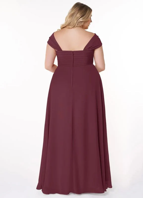 Size 28 Azazie Kaitlynn Cabernet Bridesmaid Dress - Image 2