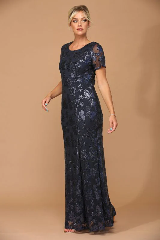 Size 2XL Eva 3456 Navy Mother of Bride Dress