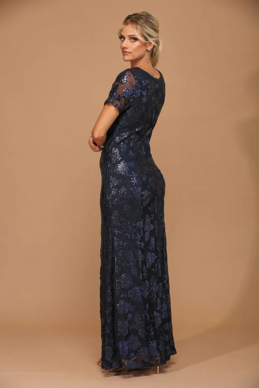 Size 2XL Eva 3456 Navy Mother of Bride Dress - Image 2