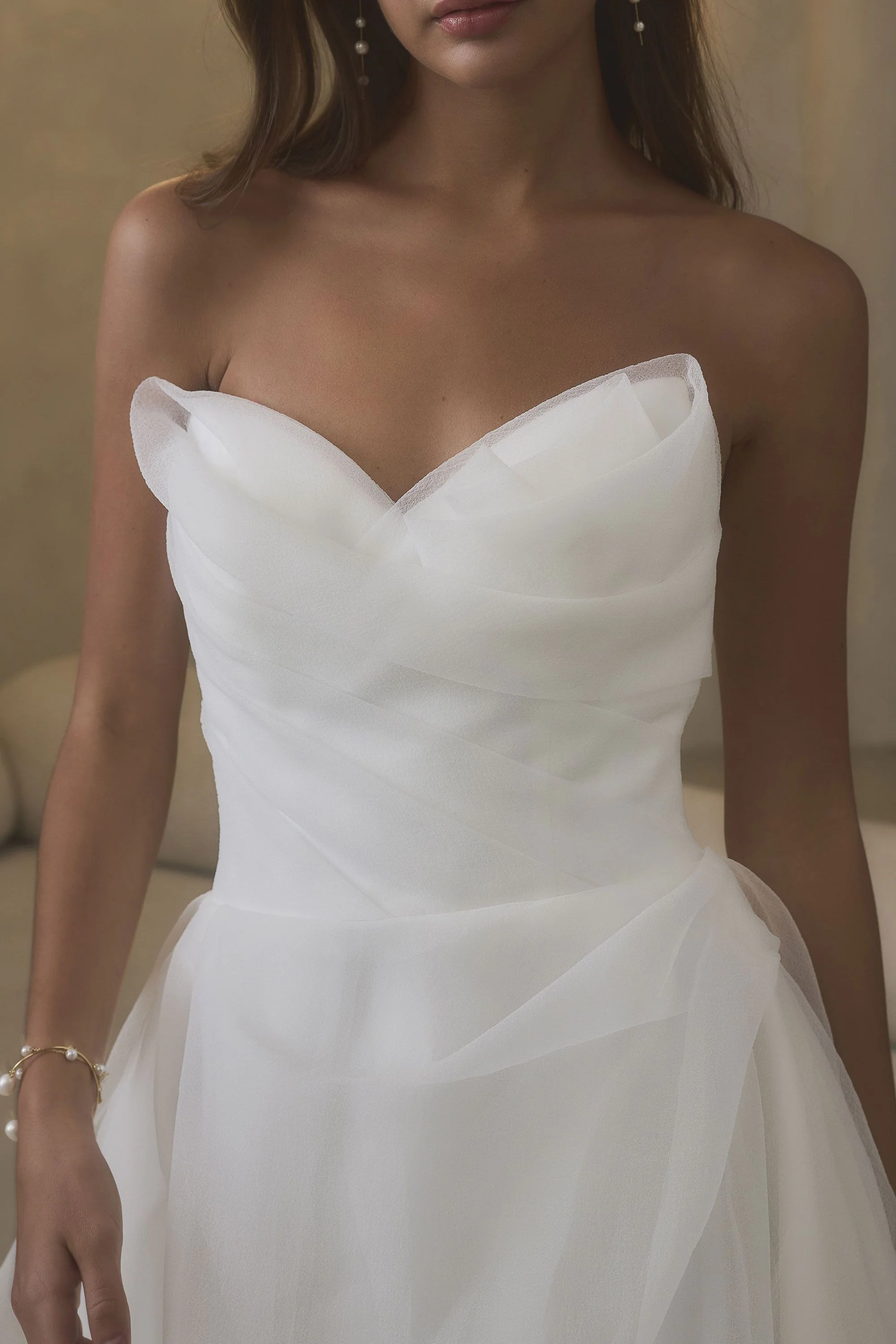Size 6 Casablanca 2631 Dawson Ivory Gown - Image 2