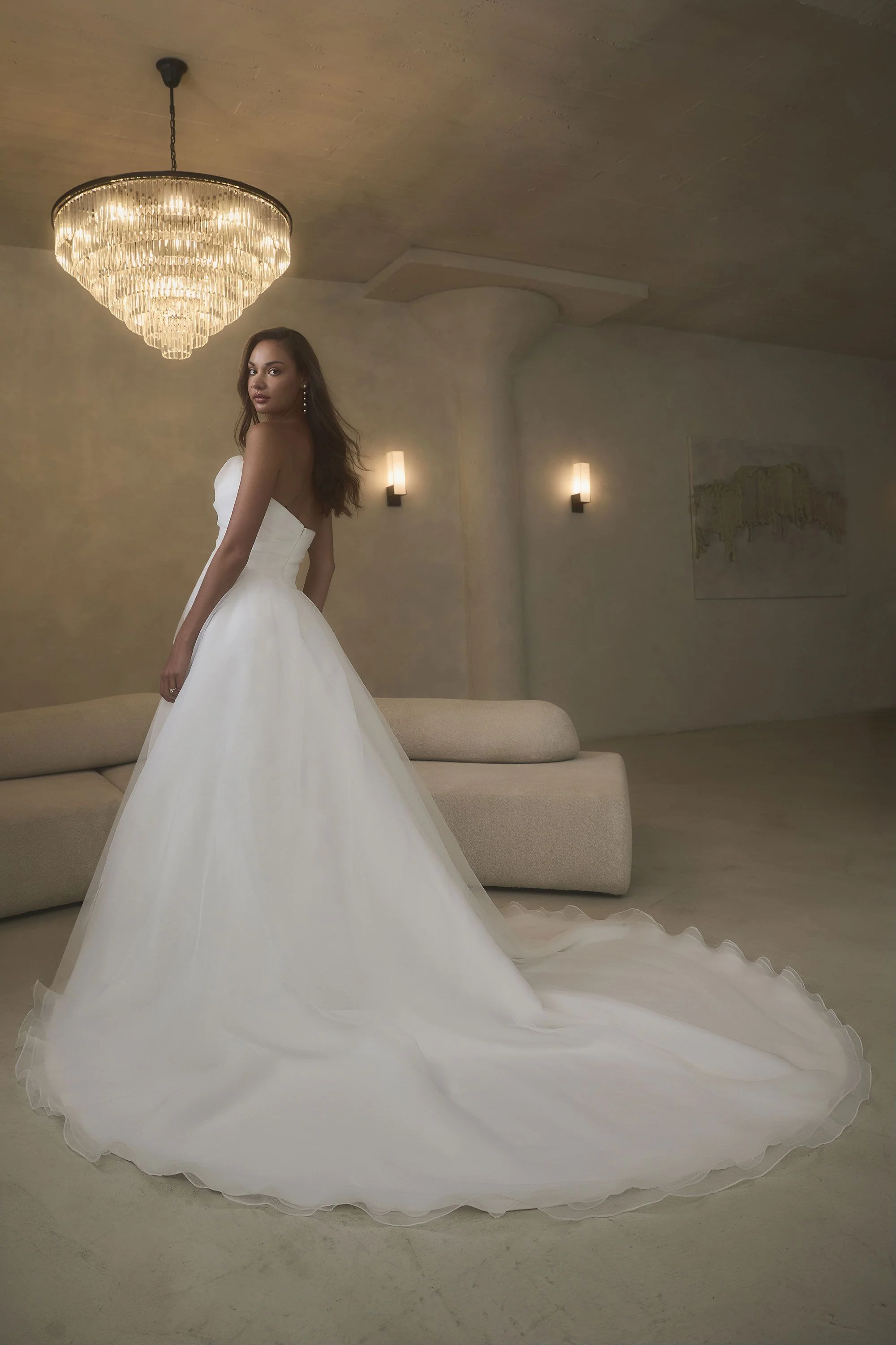Size 6 Casablanca 2631 Dawson Ivory Gown - Image 3