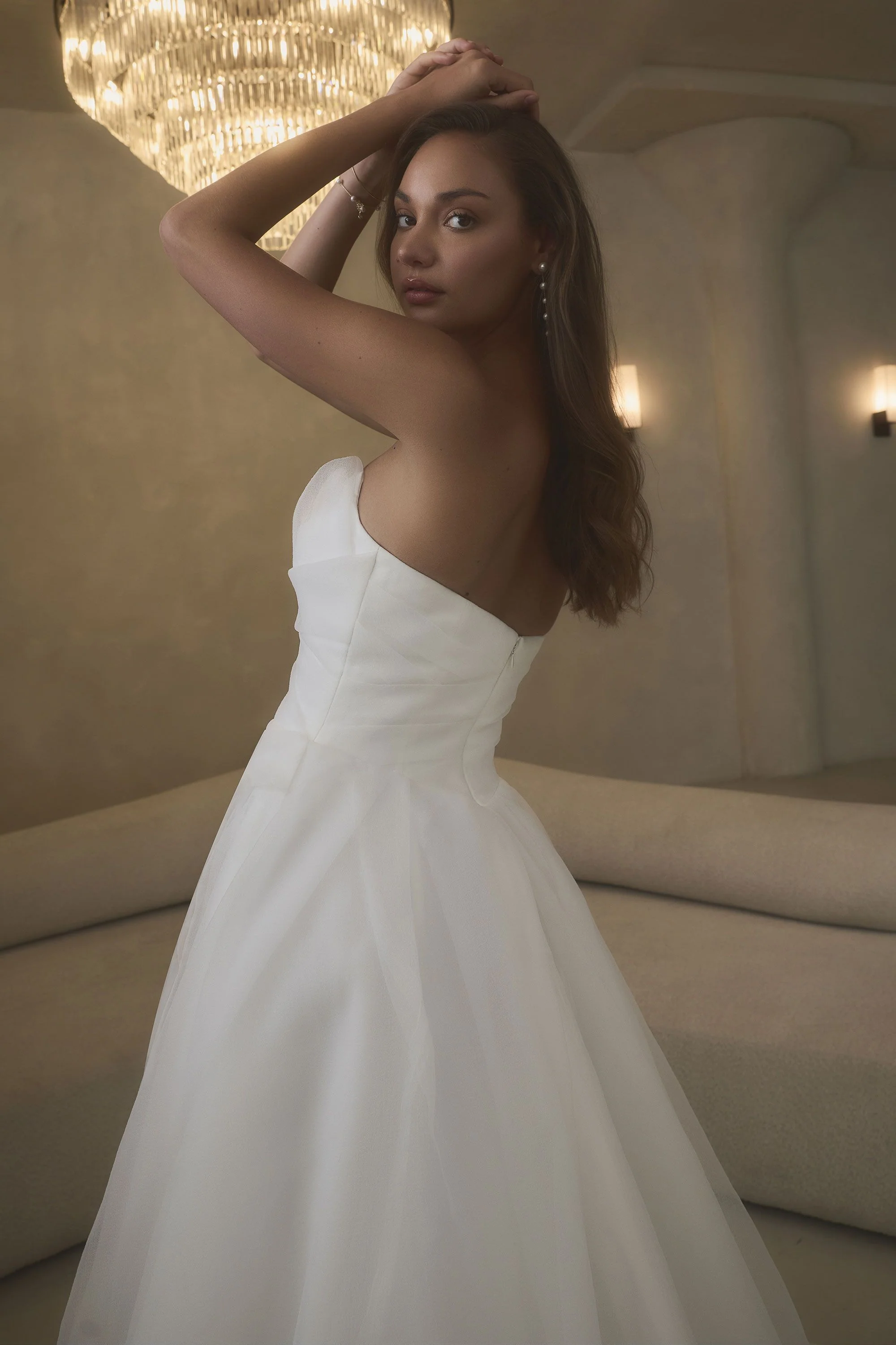 Size 6 Casablanca 2631 Dawson Ivory Gown - Image 4