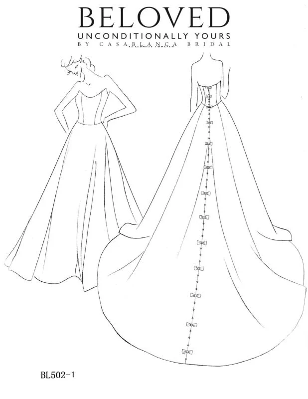 Casablanca Size 6 BL502-1 Marcelyn Ivory Gown - Image 5