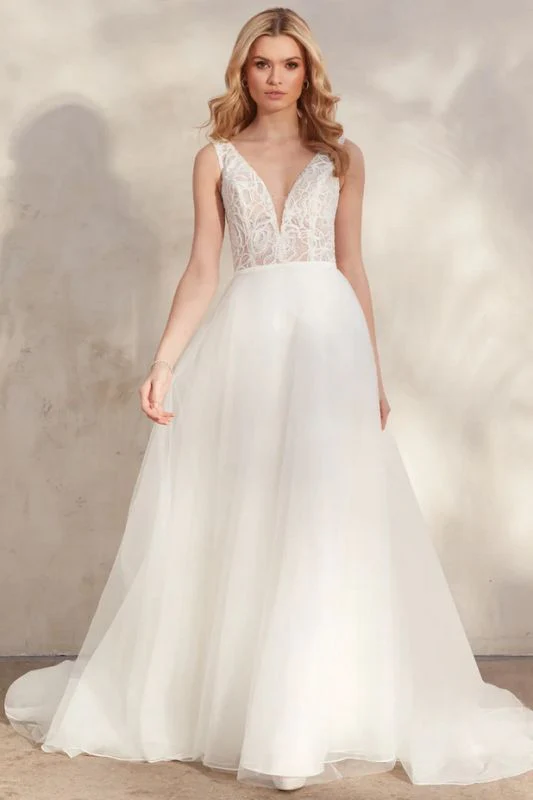 Size 6 Justin Alexander 11270 Ciana Ivory/Nude Gown