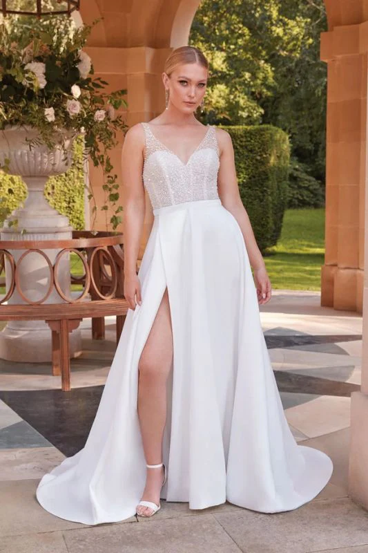 Justin Alexander Size 6 44339 Ivory/Nude Gown
