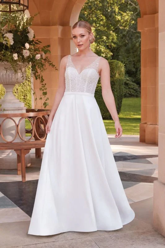 Justin Alexander Size 6 44339 Ivory/Nude Gown - Image 2