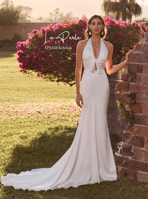 La Perle Size 6 LP2438 Rebekah Ivory Gown