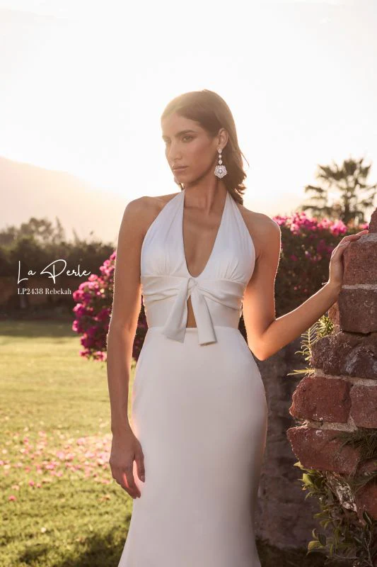 La Perle Size 6 LP2438 Rebekah Ivory Gown - Image 2