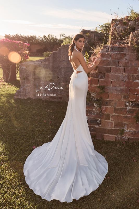 La Perle Size 6 LP2438 Rebekah Ivory Gown - Image 3