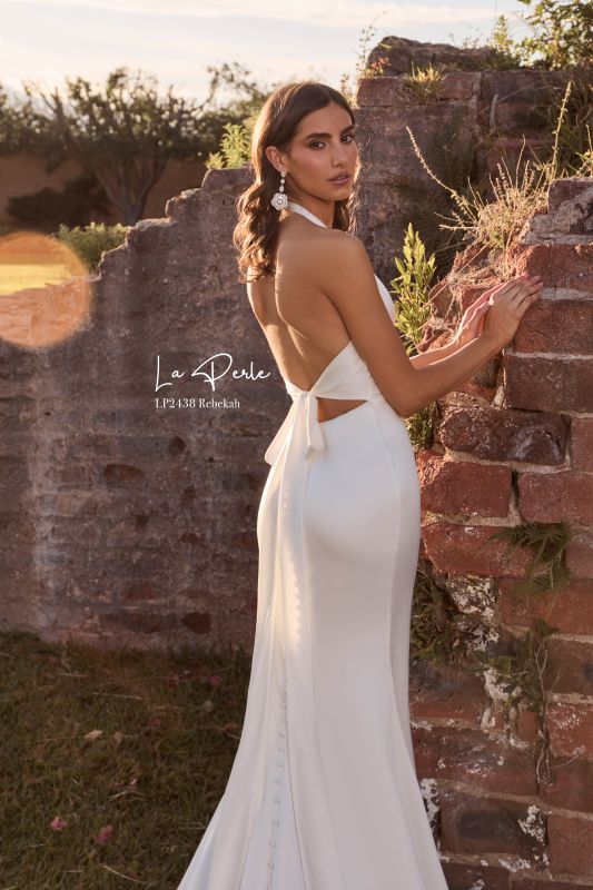 La Perle Size 6 LP2438 Rebekah Ivory Gown - Image 4