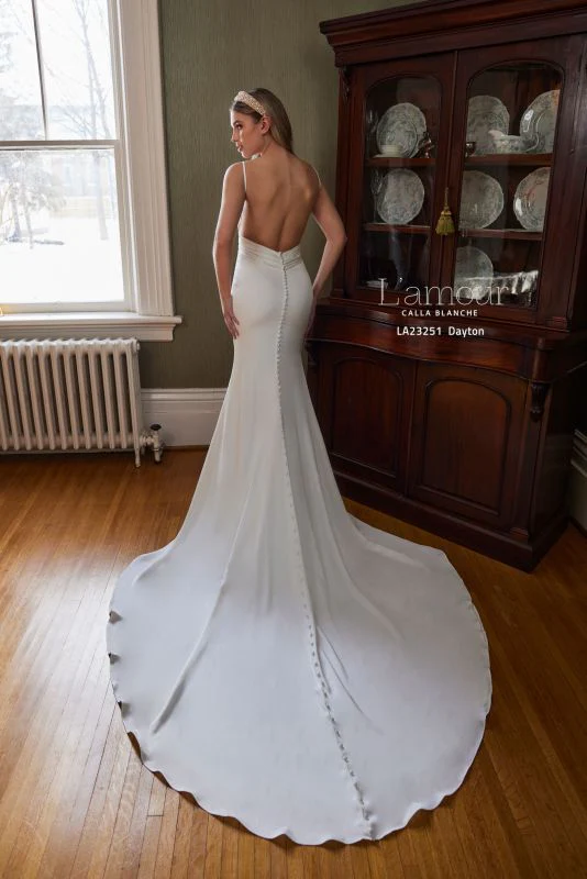 L'amour Size 6 LA23251 Dayton Ivory Gown - Image 4