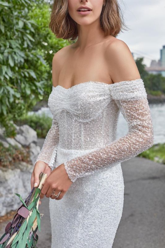Madison James Size 6 MJ915 Ivory Gown - Image 3