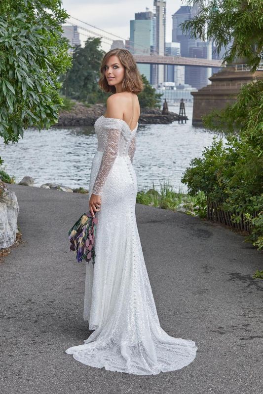 Madison James Size 6 MJ915 Ivory Gown - Image 4