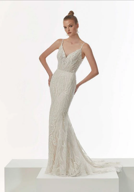 Size 6 Mori Lee 1231 Narcissa Ivory/Champagne Gown - Image 3