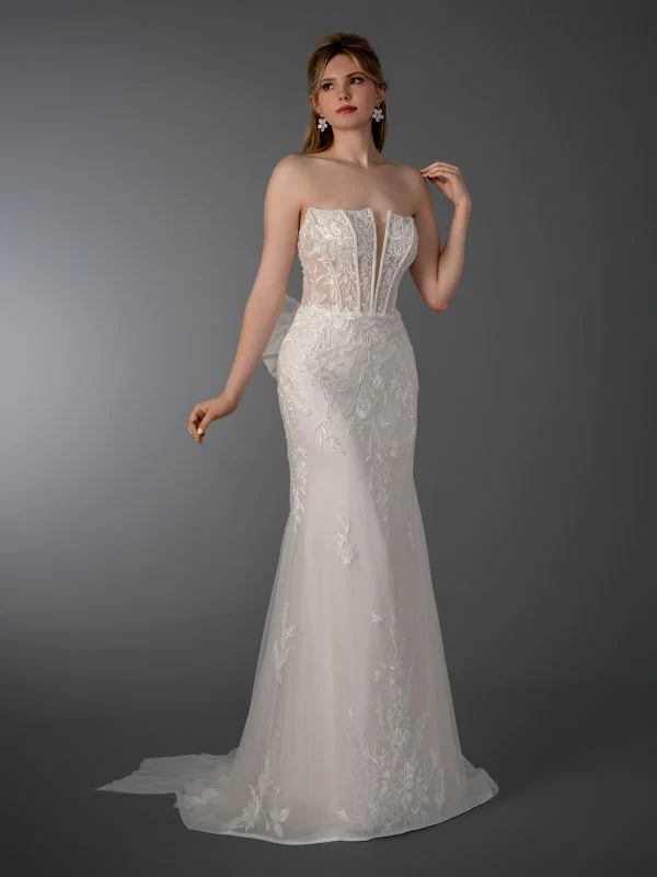 Size 6 Stella Couture 26523 Champagne Gown