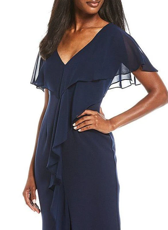 Adrianna Papell Size 8 Navy Mother of Bride Dress - Image 2