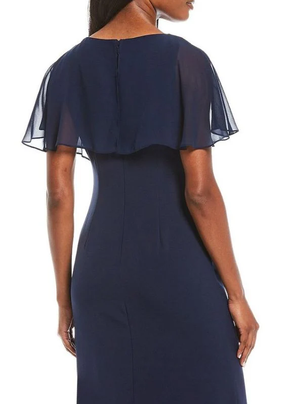 Adrianna Papell Size 8 Navy Mother of Bride Dress - Image 3