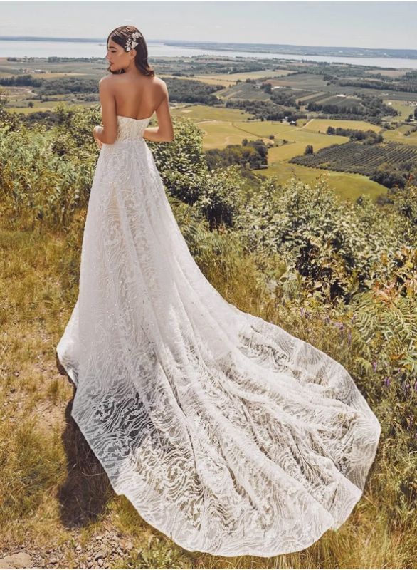 Calla Blanche Size 8 120129 Cecilia Ivory/Light Nude Gown - Image 2