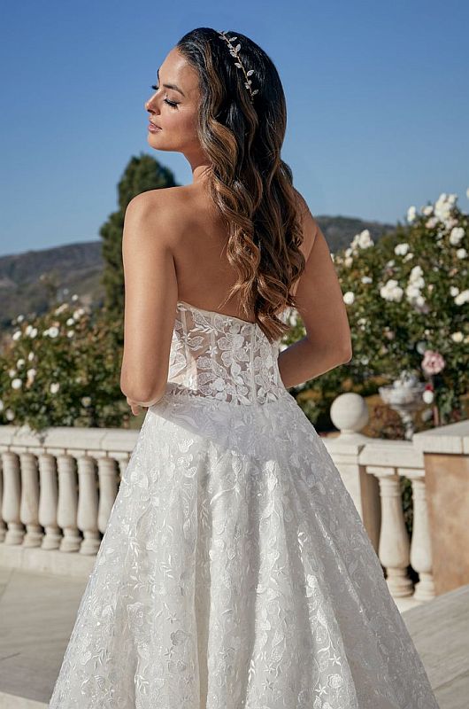 Casablanca Size 8 2449 Addilyn Ivory/Sorbet/Nude/Ivory Gown - Image 3